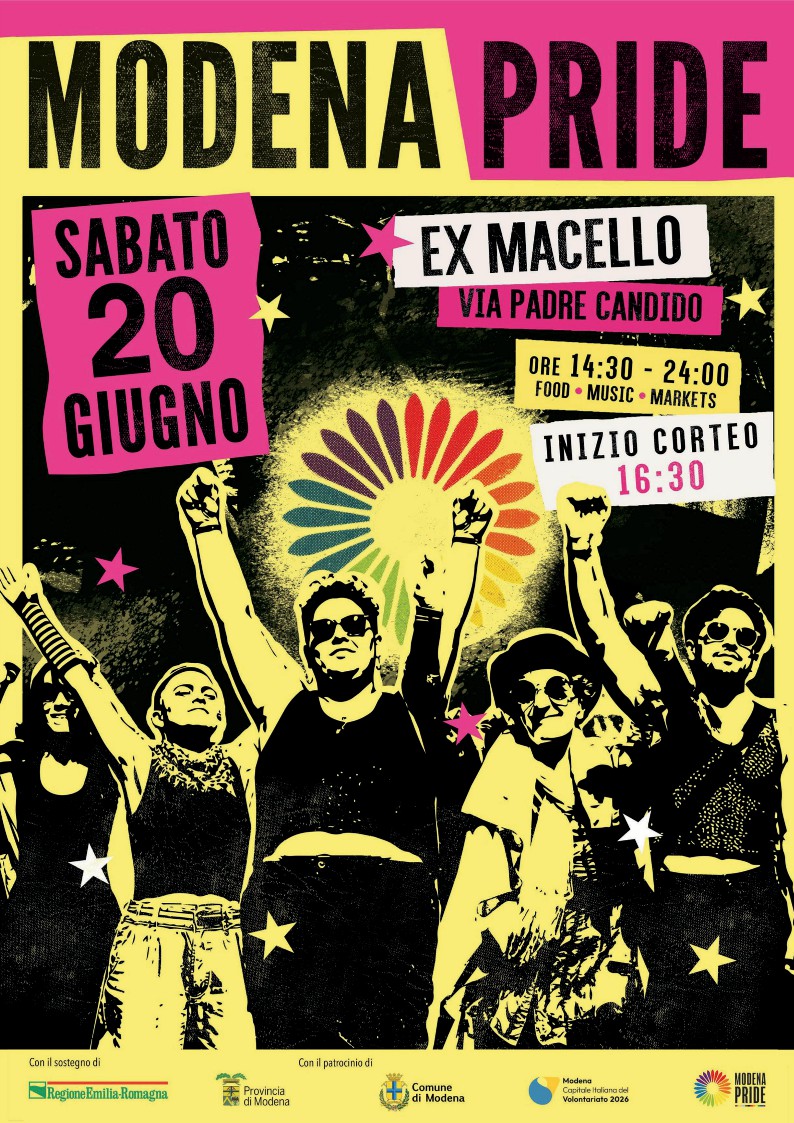 Locandina Modena Pride 2026 - Fronte
