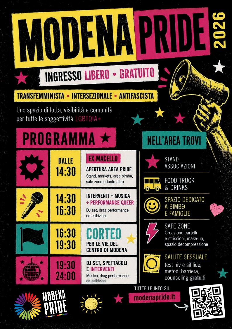 Locandina Modena Pride 2026 - Programma